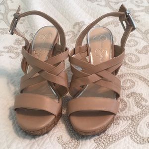 Jessica Simpson Tan Wedges